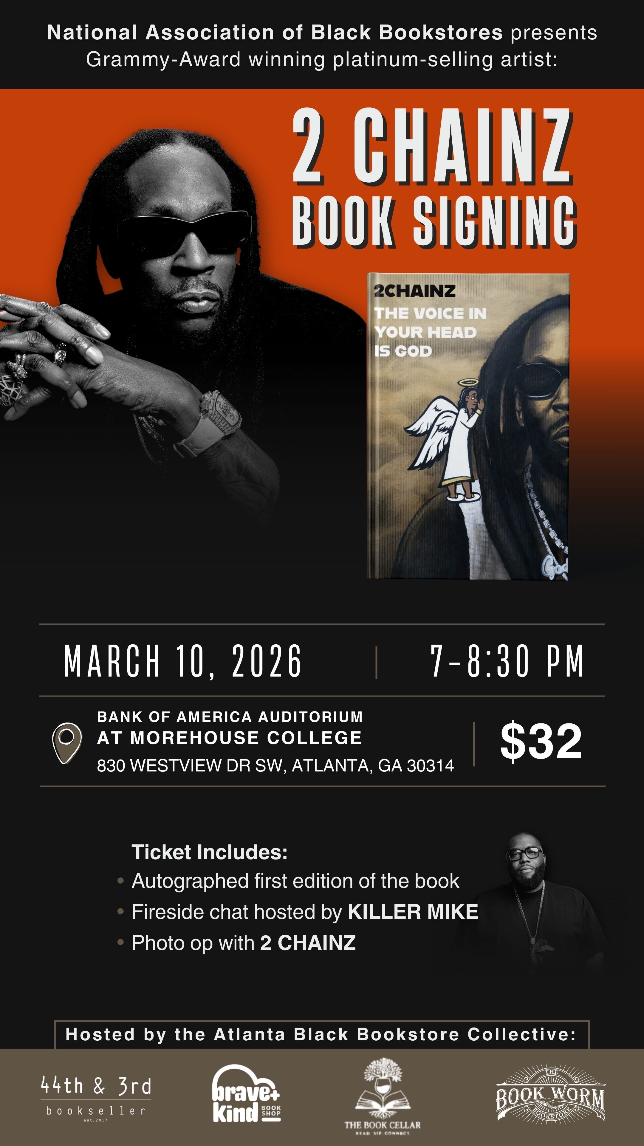 2 Chainz Book Signing | March 10th 7pm-8:30pm